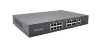 VIDEOPARK VP-16P-2UPG-1SFP 16 PORT POE 10/100 + 2 PORT GBIT UPLINK + 1 PORT SFP 300W POE SWITCH DAHİLİ POWER